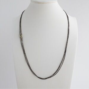 Southwestern Liquid Sterling Silver Long Layered Necklace Shell Turquoise Beads